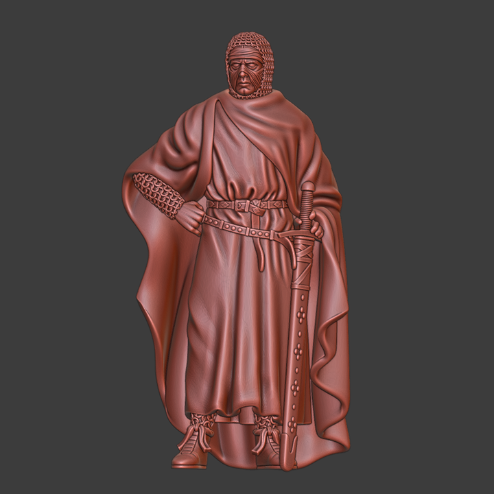Medieval St. Lazarus Knight resting.