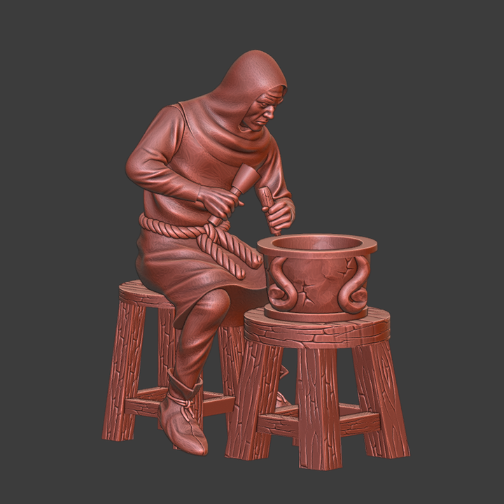 Medieval Master Mason at Work