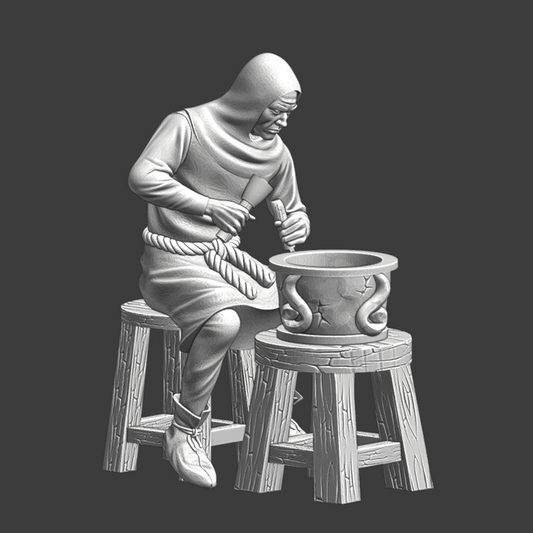 Medieval Master Mason at Work