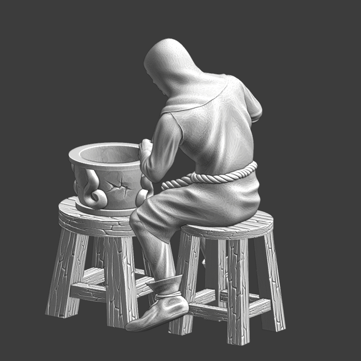 Medieval Master Mason at Work