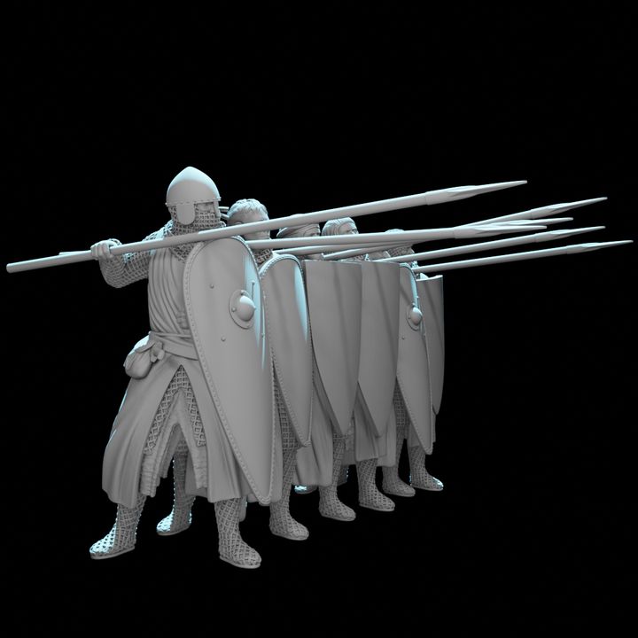 Medieval Shield Wall Set.