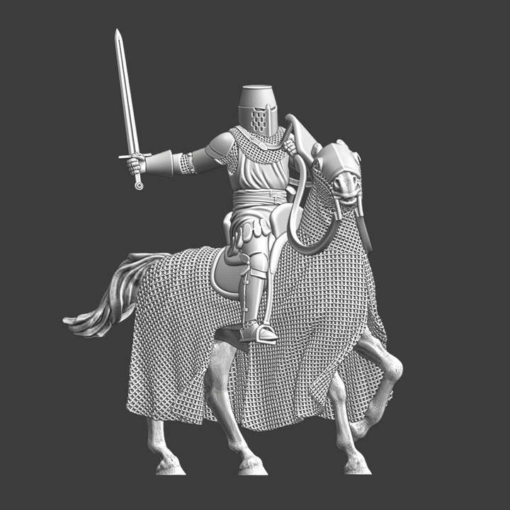 Mounted medieval heavy knight