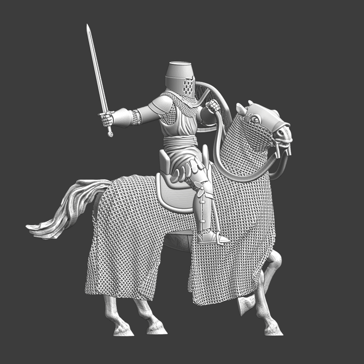 Mounted medieval heavy knight