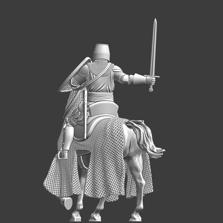 Mounted medieval heavy knight