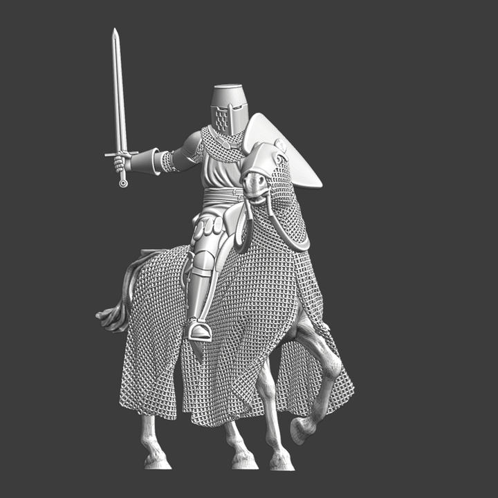 Mounted medieval heavy knight