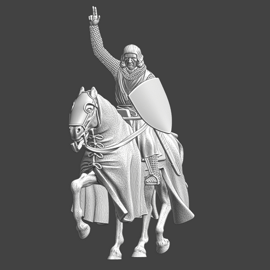 Mounted medieval Knight Praying 2.