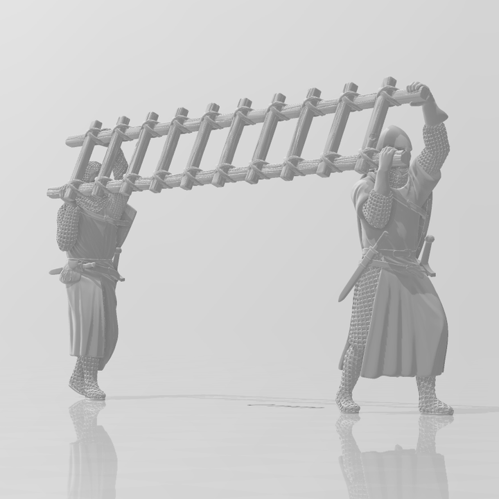 Medieval Soldiers with Siege ladder