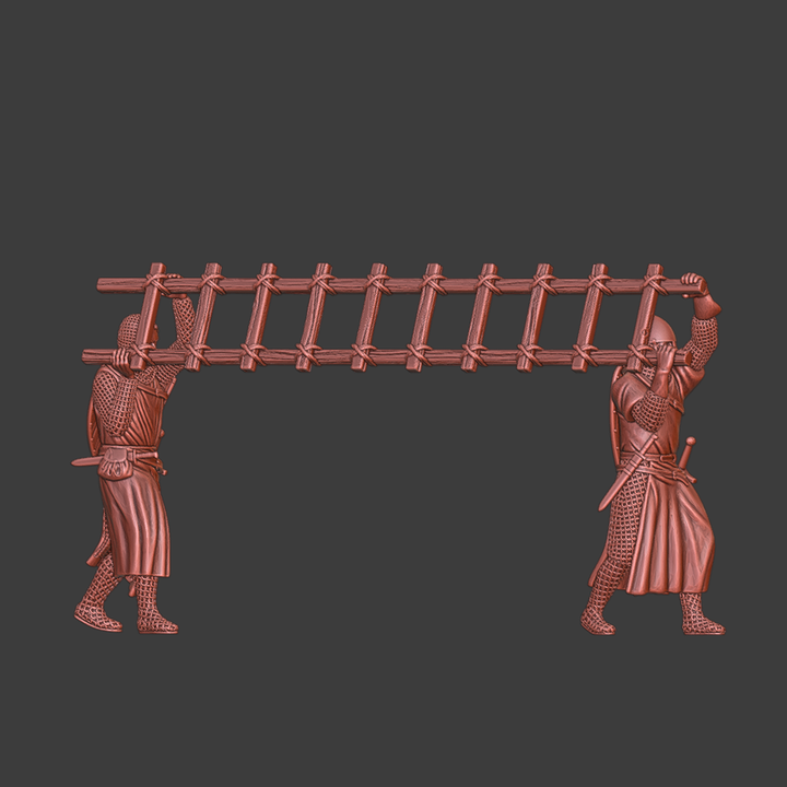 Medieval Soldiers with Siege ladder