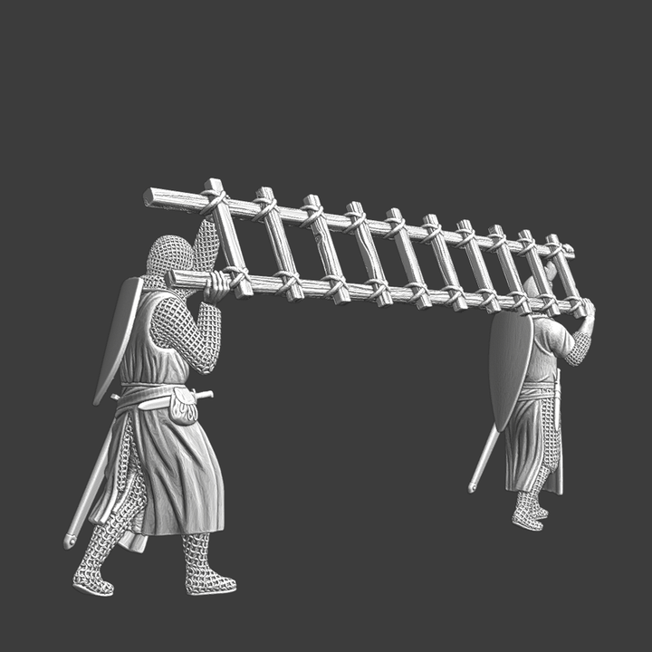 Medieval Soldiers with Siege ladder