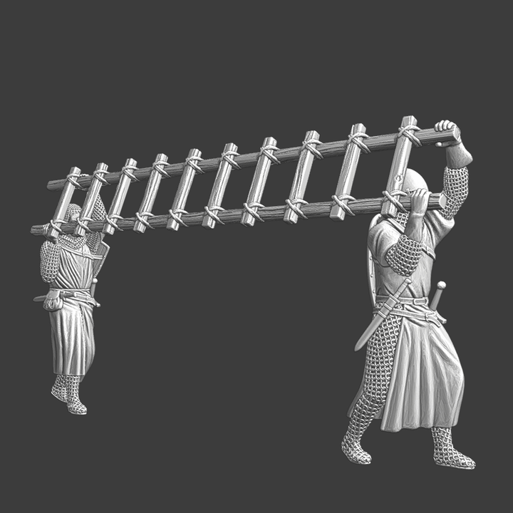 Medieval Soldiers with Siege ladder