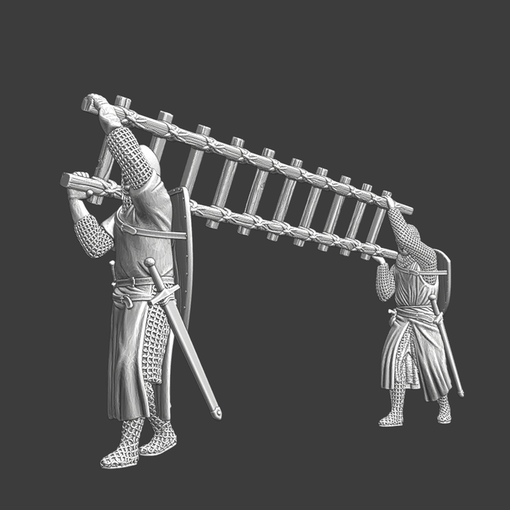 Medieval Soldiers with Siege ladder