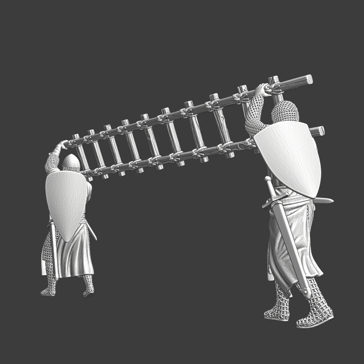 Medieval Soldiers with Siege ladder