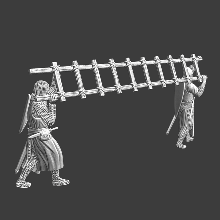 Medieval Soldiers with Siege ladder