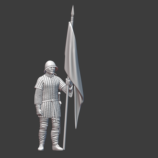 Medieval Infantryman with Banner.