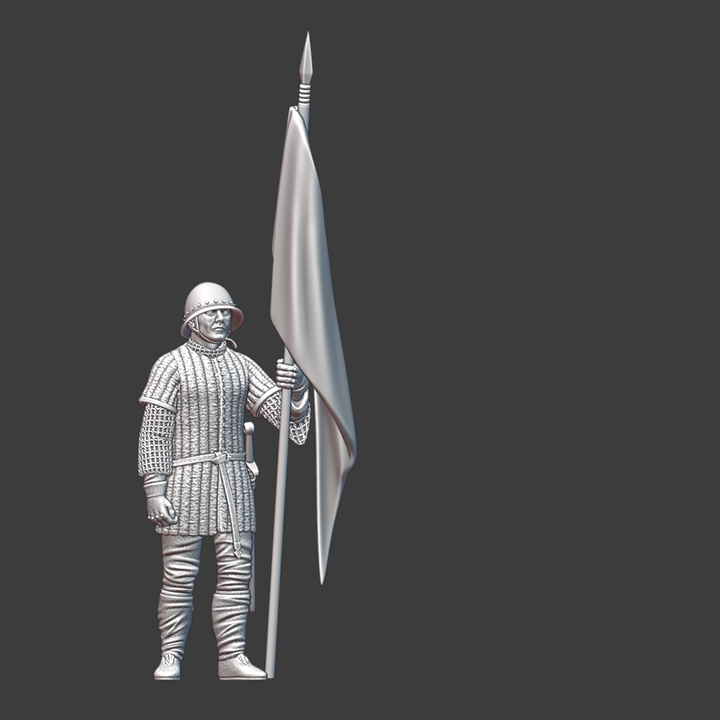 Medieval Infantryman with Banner.
