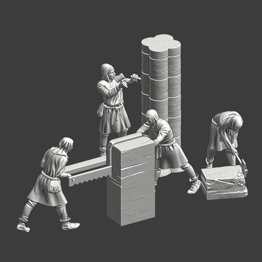 Medieval Mason Workers.