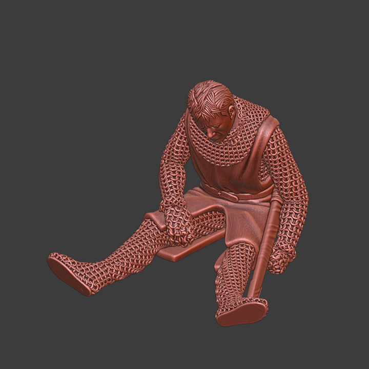 Medieval Wounded Knight