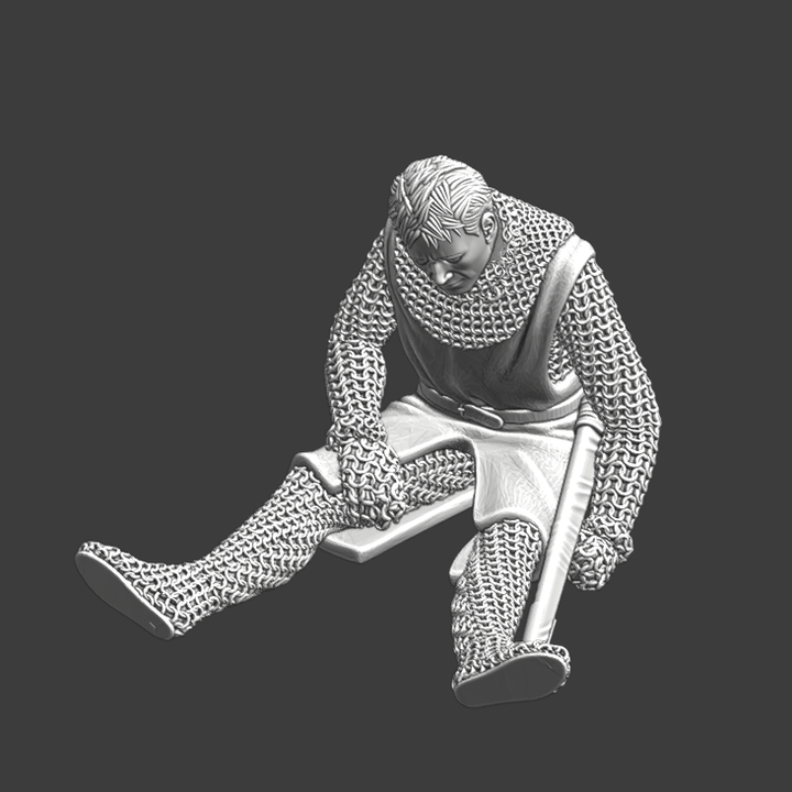 Medieval Wounded Knight