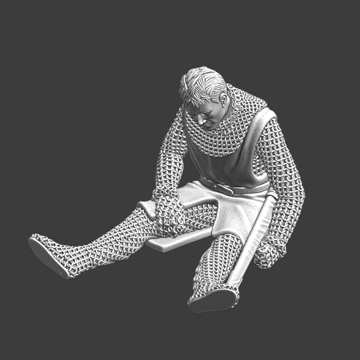 Medieval Wounded Knight