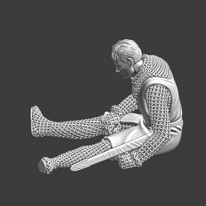 Medieval Wounded Knight