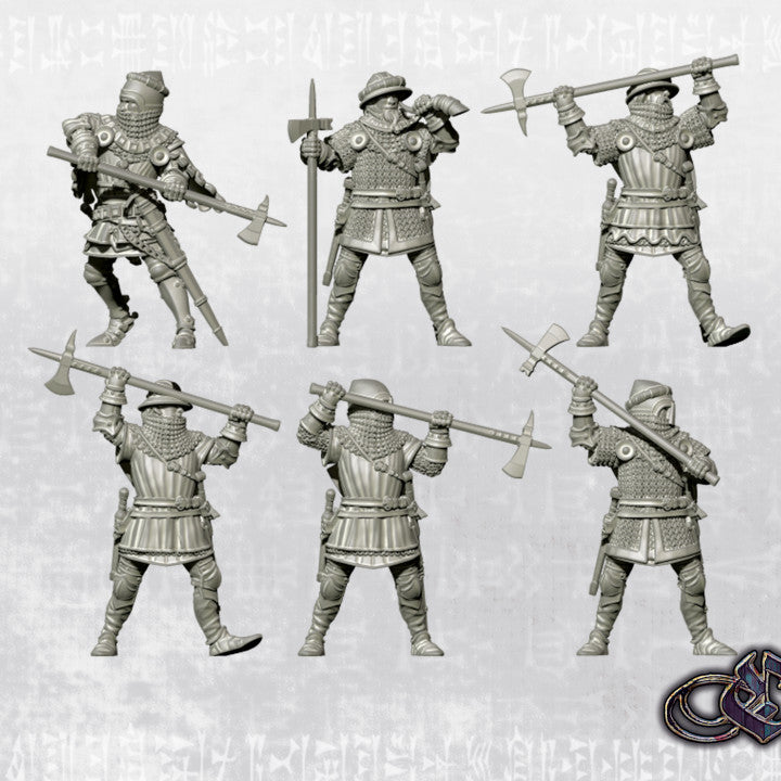 Men at arms with poleaxes by Ezipion miniatures