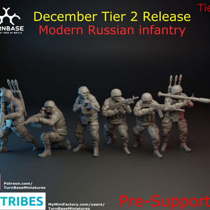 Wargames - Modern Russian Infantry Pack by TurnBase Miniatures