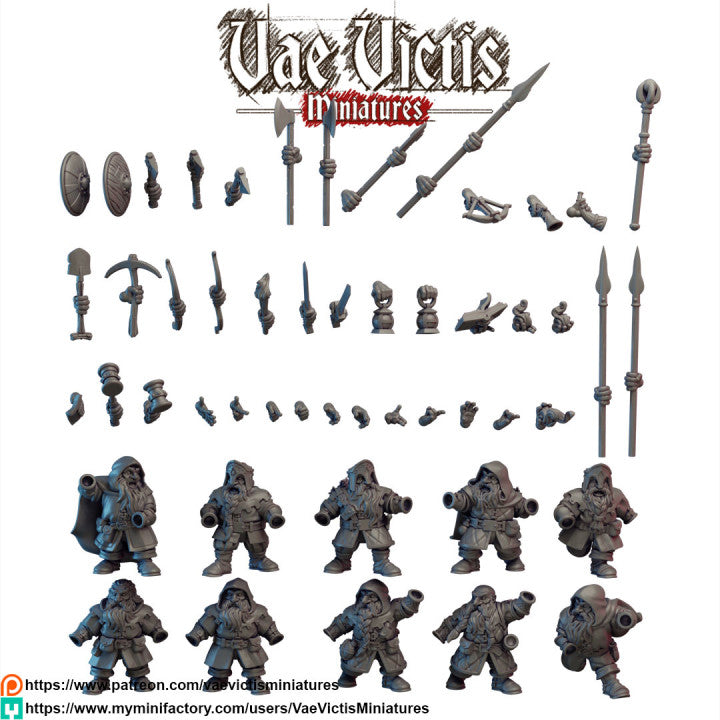Modular Hill Dwarves Pack by Vae Victis Miniatures