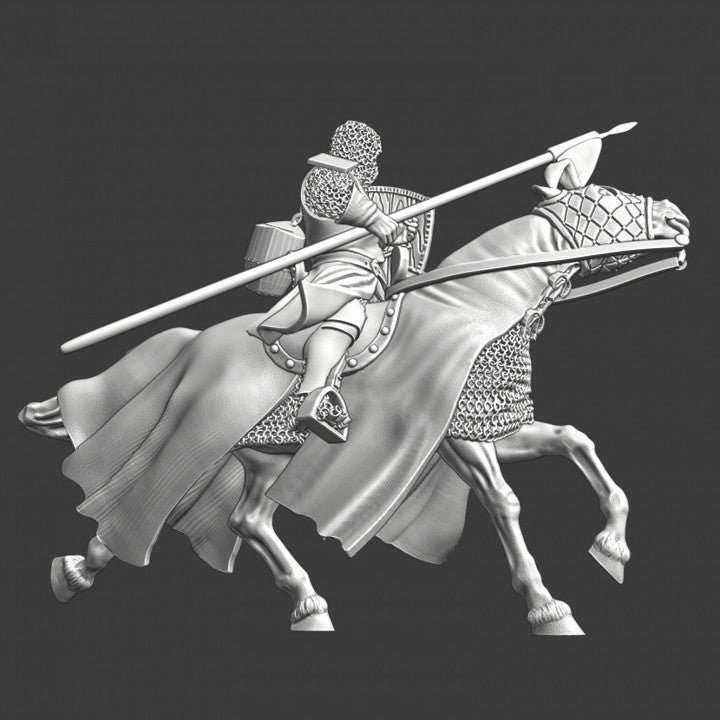 Mounted Danish Vassal Knight charging
