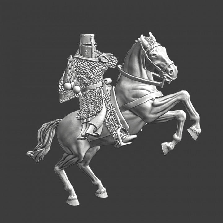 Mounted knight with flail