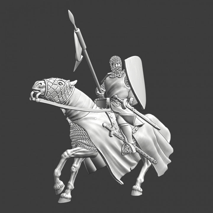 Mounted Danish Vassal Knight charging