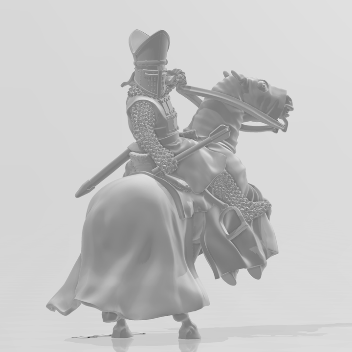 Medieval Warrior Bishop - Mounted and with mace.