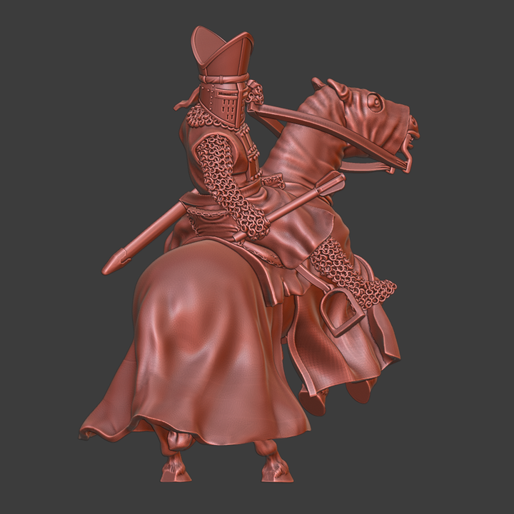 Medieval Warrior Bishop - Mounted and with mace.