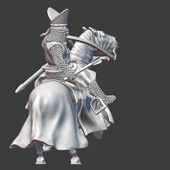 Medieval Warrior Bishop - Mounted and with mace.