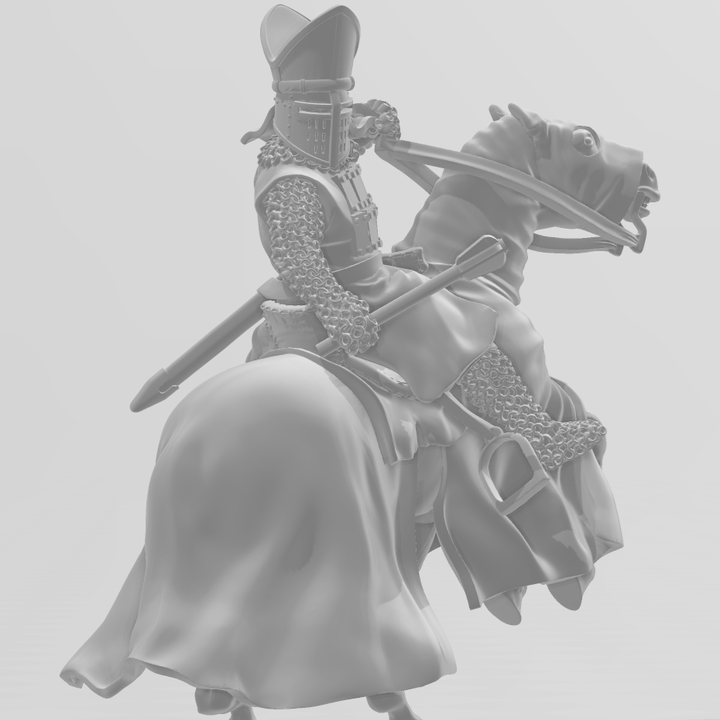 Medieval Warrior Bishop - Mounted and with mace.