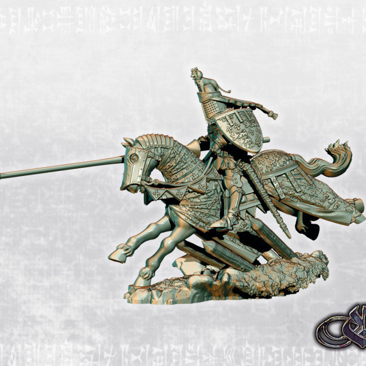 Black Prince on horse by Ezipion miniatures