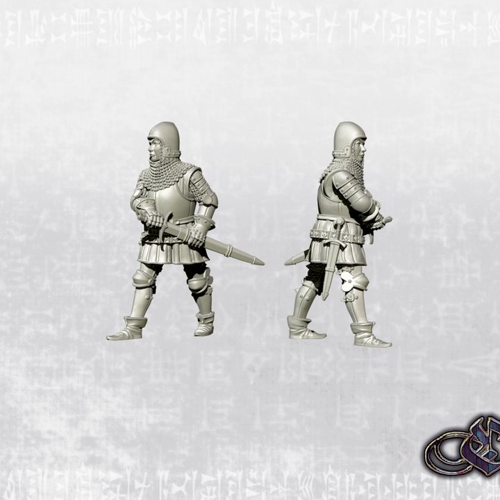 “French Woman-at-arms – 14th century” by Ezipion miniatures