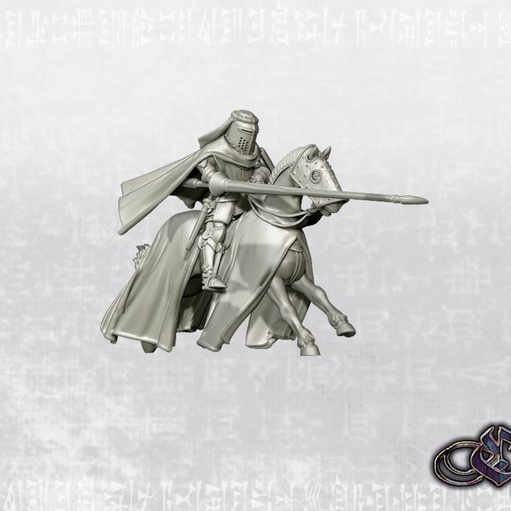 “Late Teutonic Knight_Great Helmet on Horse – 14th century” by Ezipion miniatures