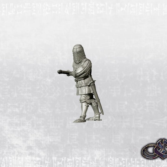 “French Knight with Spear – 14th century” by Ezipion miniatures