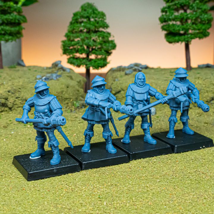 Gallia Shooters: Handgunners by Highlands Miniatures