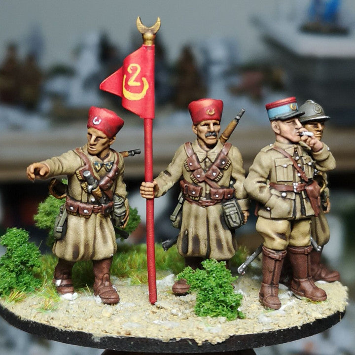 28mm French dismounted cavalry (Spahis) HQ 1 by Colonel Muller