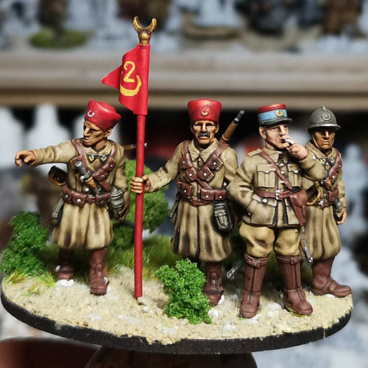 28mm French dismounted cavalry (Spahis) HQ 1 by Colonel Muller
