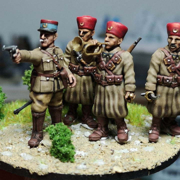 28mm French dismounted cavalry (Spahis) HQ 2 by Colonel Muller