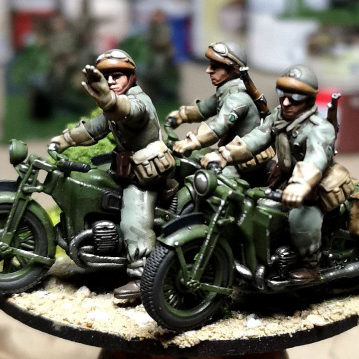 28mm 1940 french motorbikes (DLM or GRDI) by Colonel Muller