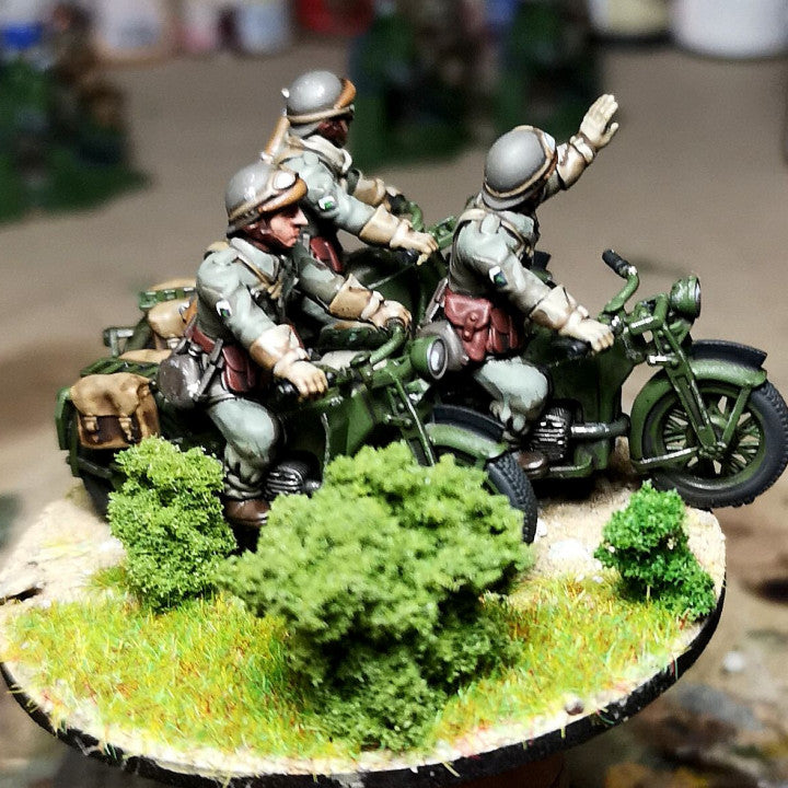 28mm 1940 french motorbikes (DLM or GRDI) by Colonel Muller