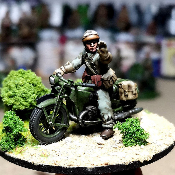 28mm 1940 french motorbikes (DLM or GRDI) by Colonel Muller