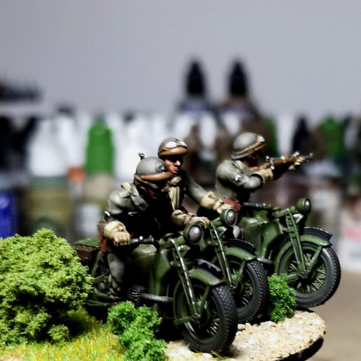 28mm 1940 french fusiliers motocyclistes (DLM or GRDI) 2 by Colonel Muller