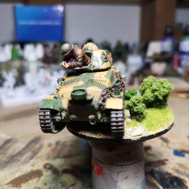 WW2 28mm 1940 French tank crew 3 by Colonel Muller
