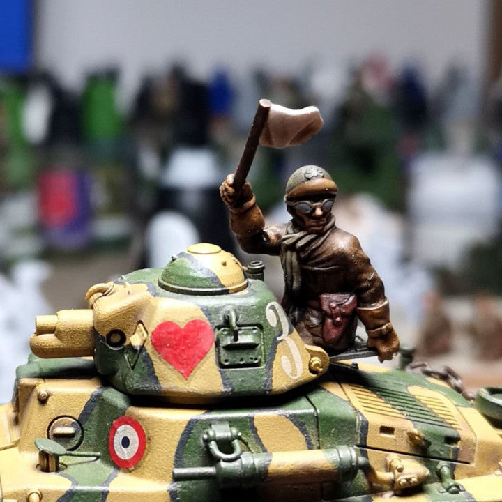 WW2 28mm 1940 French tank crew 3 by Colonel Muller