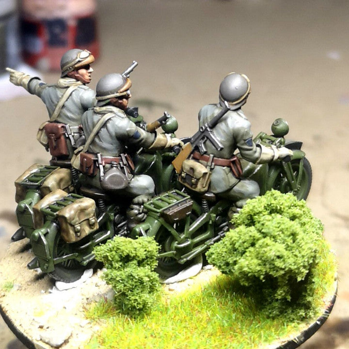 28mm 1940 french fusiliers motocyclistes (DLM or GRDI) 3 by Colonel Muller