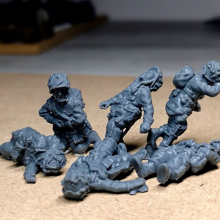 WW2 28mm US Paratrooper Casualties Set 1 by Colonel Muller